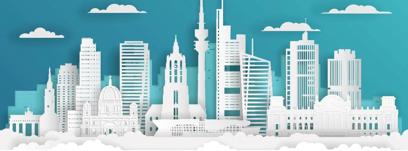 Bild einer futuristischen Stadt