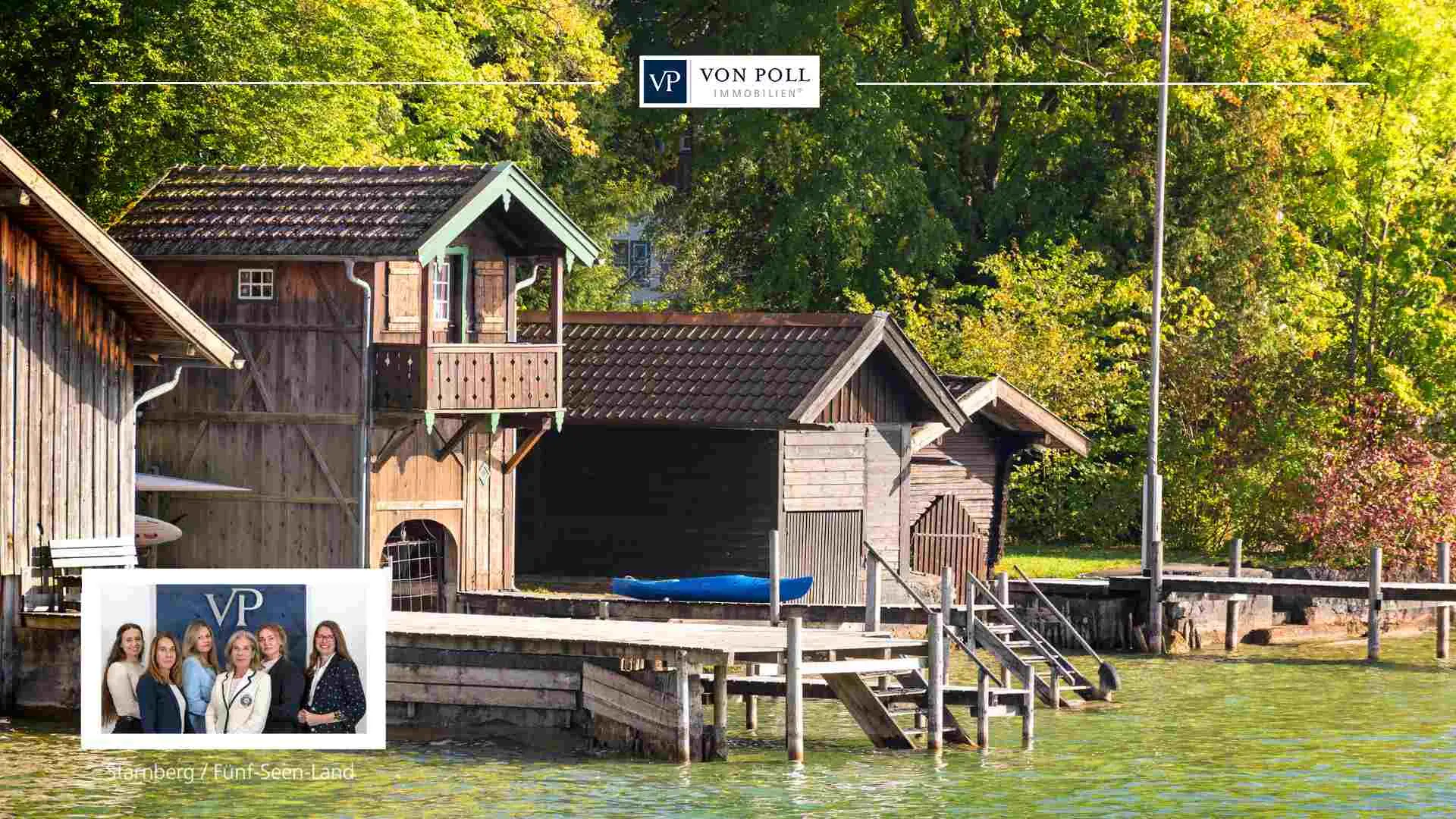 Holzhaus mit Steg am Starnberger See